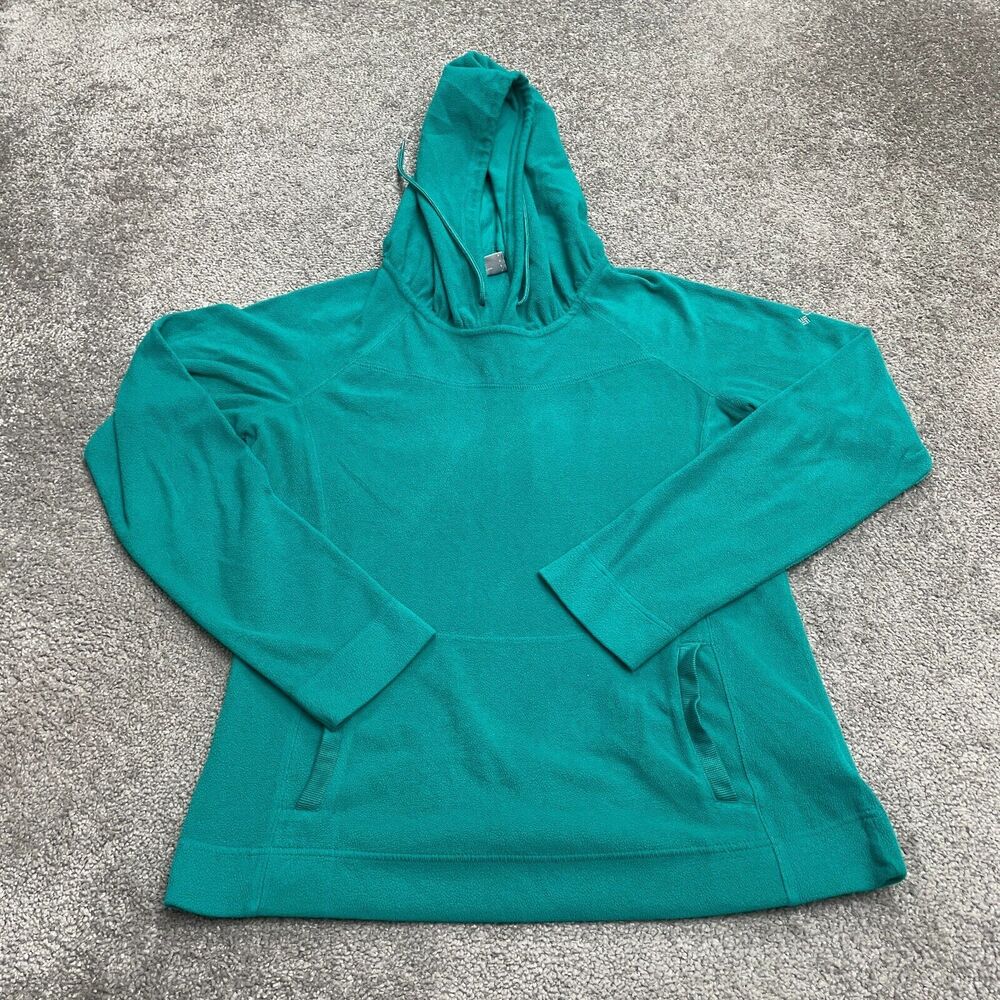 Columbia Glacial III Fleece Pullover Hoodie Sweatshirt Womens Small Green Casual